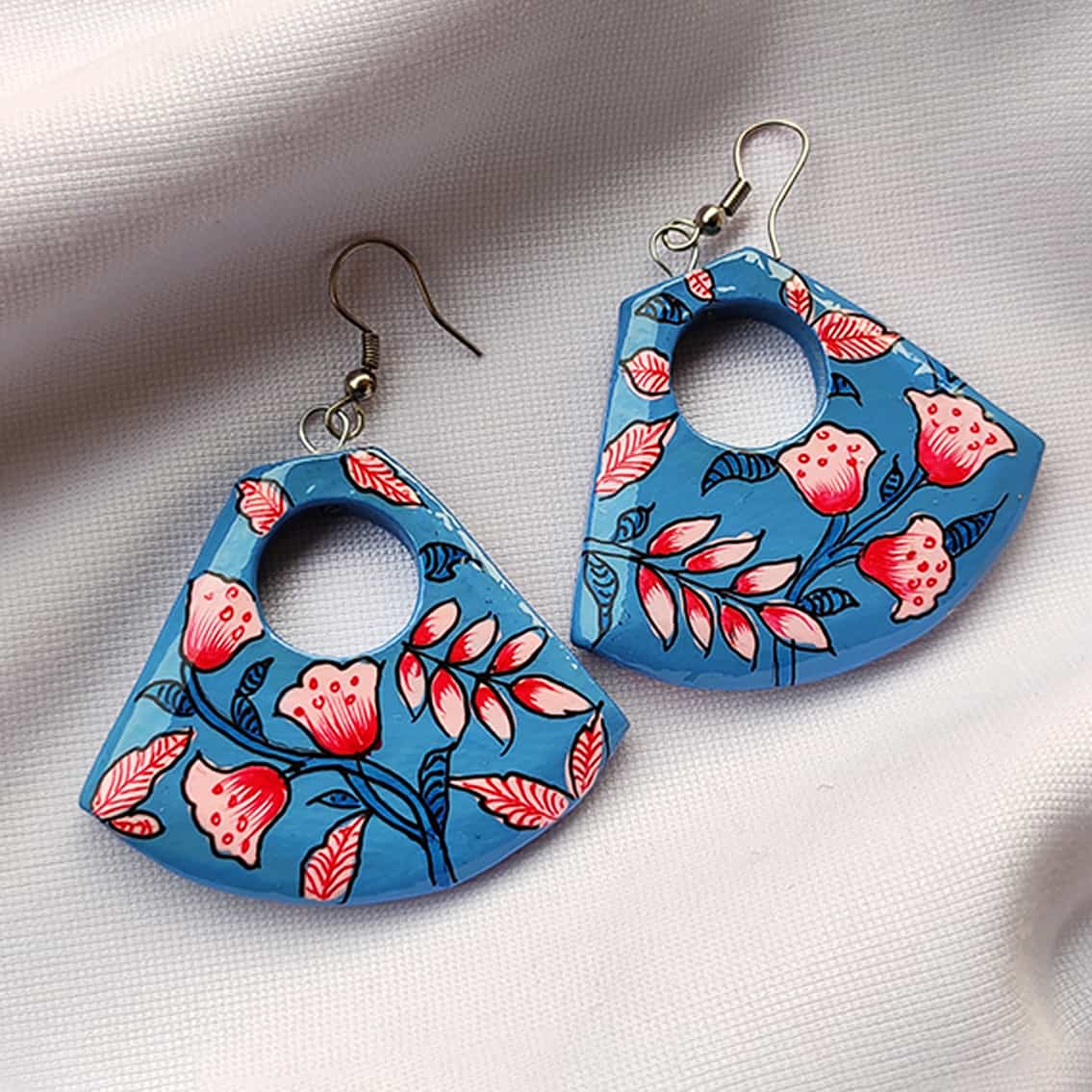 Shop Designer Paper Mache Ladies Earrings from Kashmir – Treasures