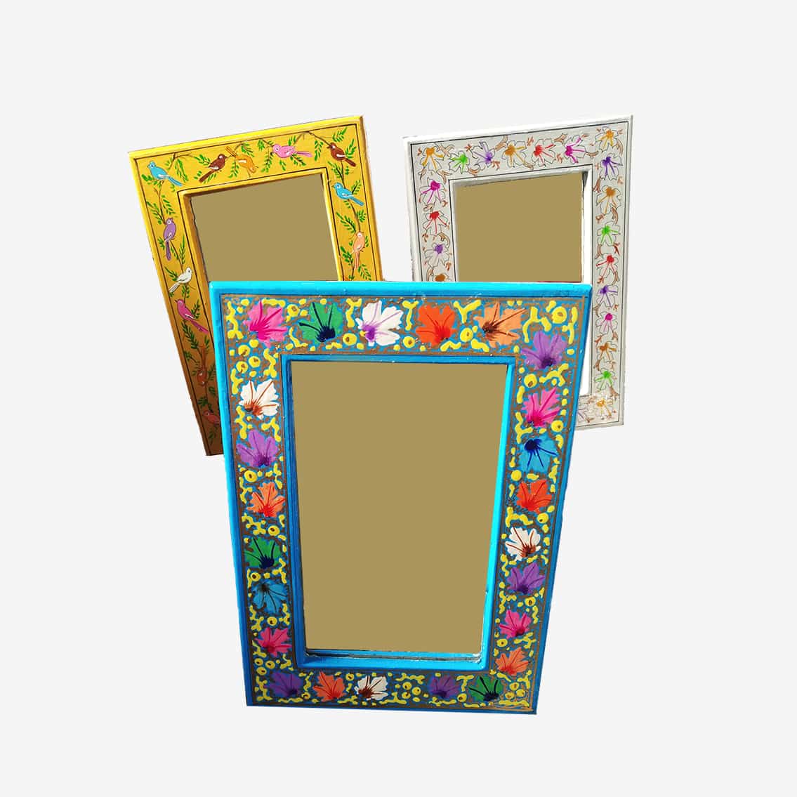 Colorful Paper Mache Mirror (Assorted)