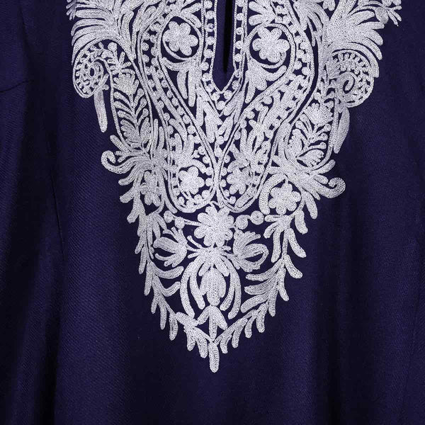 Zari Embroidered Blue Phiran