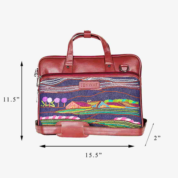 Stylish Sling Laptop Bag In Kashmiri Embroidery