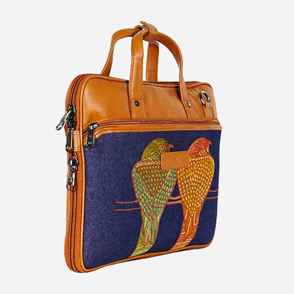 Birds Kashmiri Hand Embroidered Stylish Ladies Laptop Bag