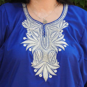 Blue Tilla Phiran | Tilla Embroidery