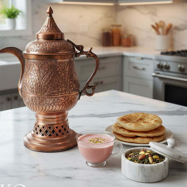 Kashmiri Copper Samovar | Handmade | Makes 4-5 Cups
