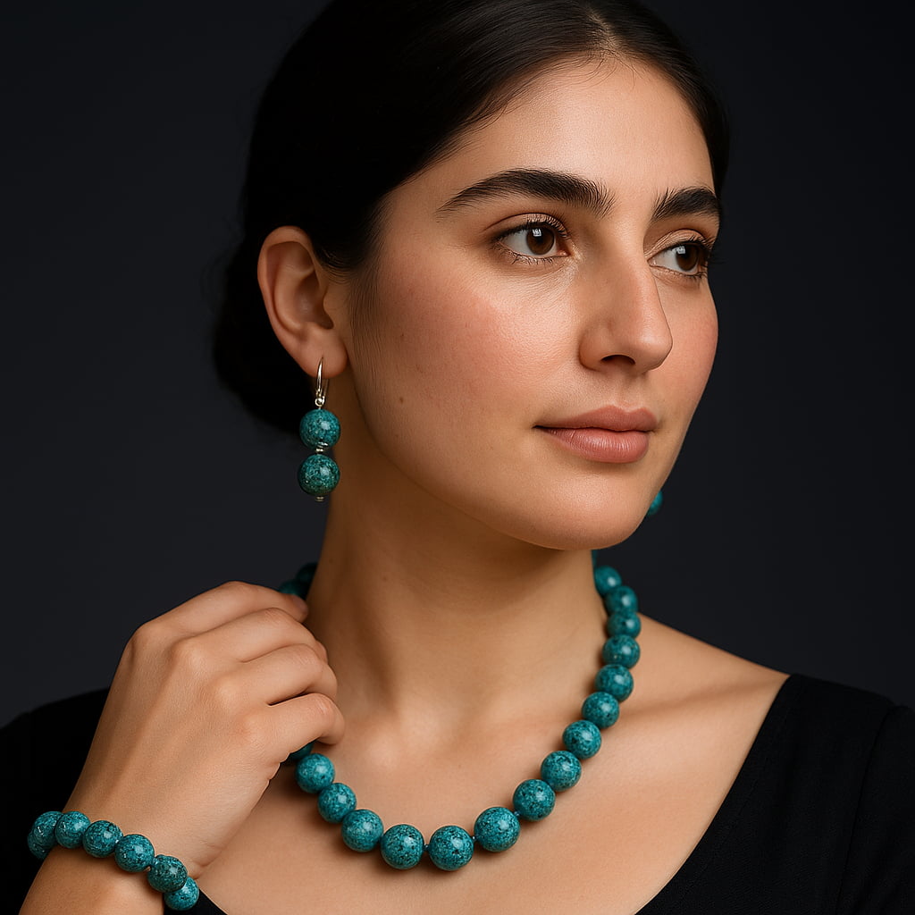 Turquoise Circular Chain Set