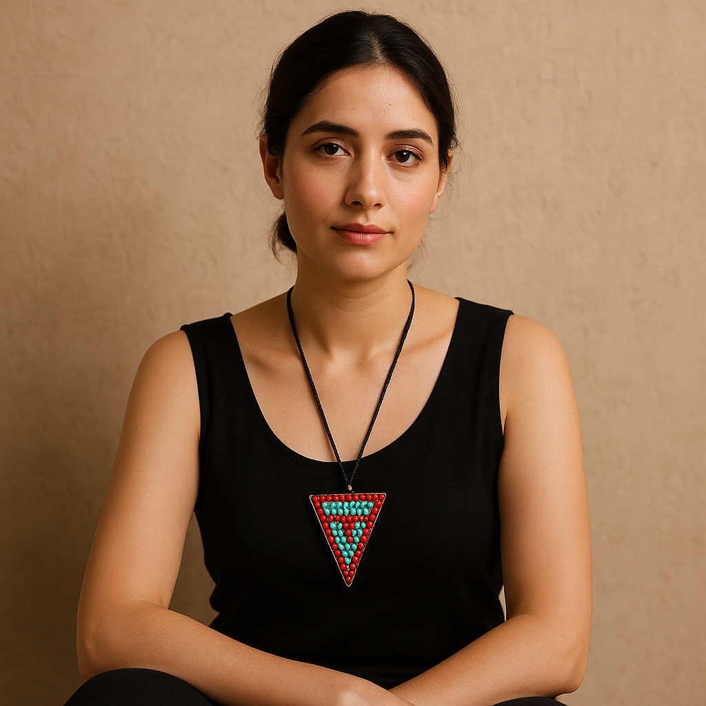 Triangle Shaped Turquoise Pendent