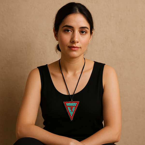 Triangle Shaped Turquoise Pendent