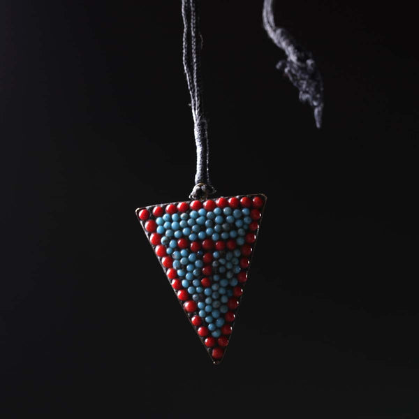Triangle Shaped Turquoise Pendent
