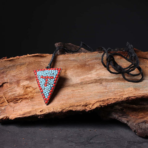 Triangle Shaped Turquoise Pendent