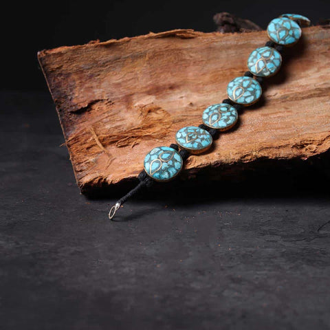 Elegant Circular Handmade Turquoise Bracelet