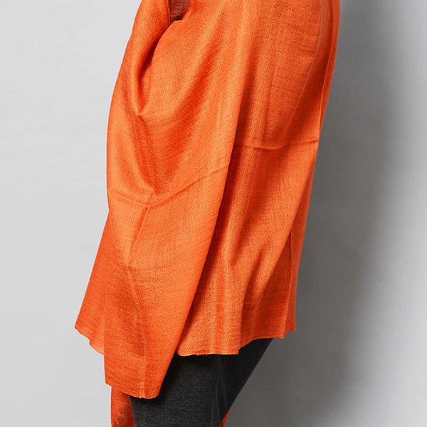 Orange Handwoven Ladies Cashmere Pashmina Stole