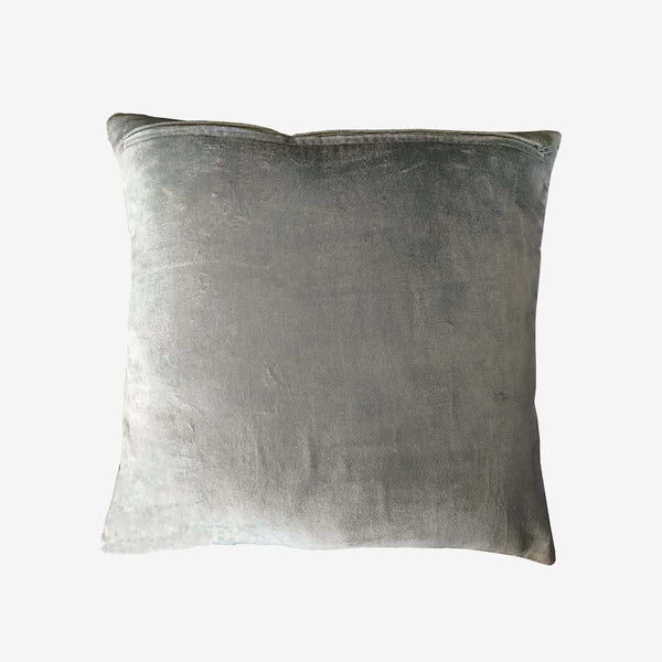 Grey Colored Velvet Cushion Cover
