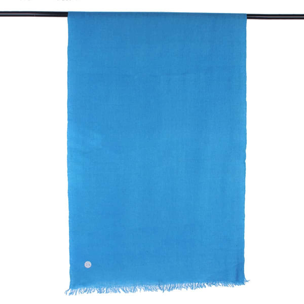 GI Certified Blue Solid Pashmina Stole