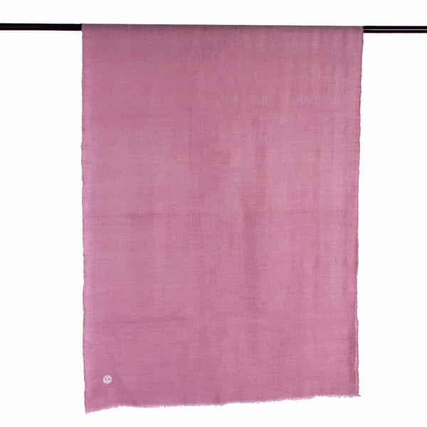 GI Certified Rose Pink Solid Pashmina Stole