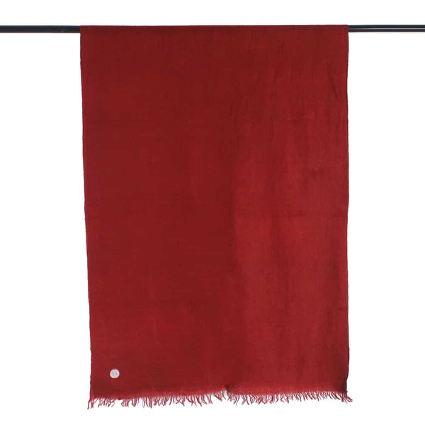 GI Certified Berry Maroon Solid Pashmina Stole