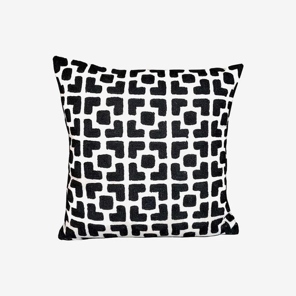 Black & White Geometrical Shaped Cushion Cover