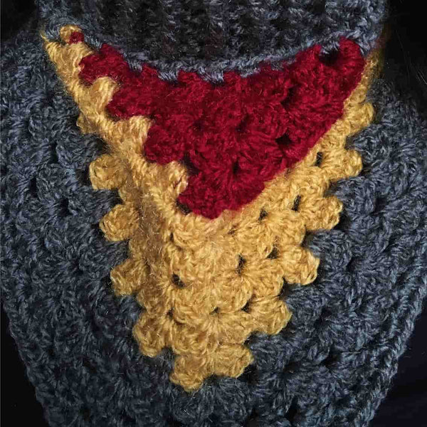 Multi-Colored Hand Crocheted Winter Bandana