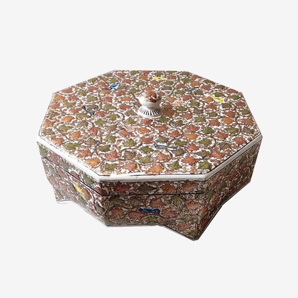 Octagon Paper Mache Dry Fruit Box