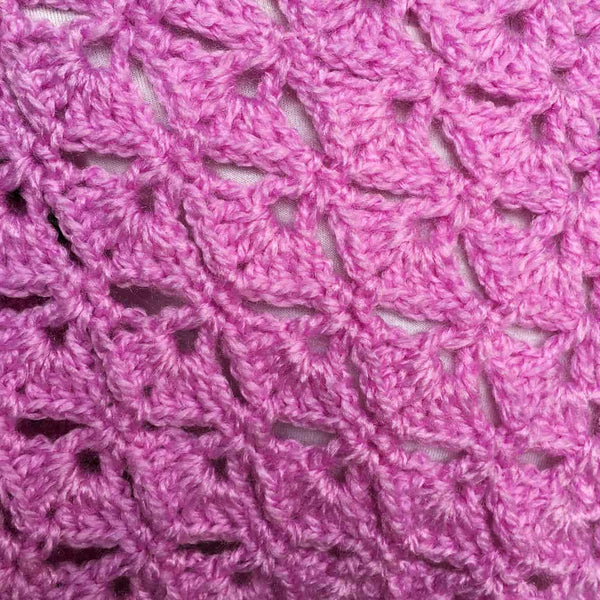 Purple Hand Crocheted Baby Winter Poncho
