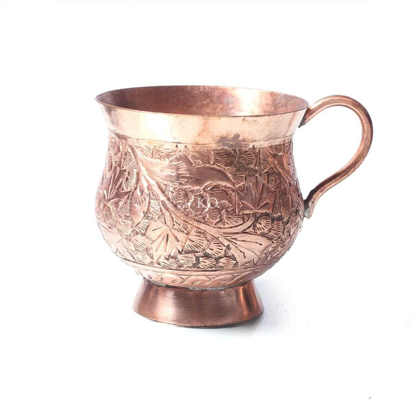 Hand-Engraved Copper Tea Cup (Set of 6 pcs)