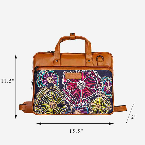 Abstract Embroidered Hand Made Ladies Laptop Sleeve